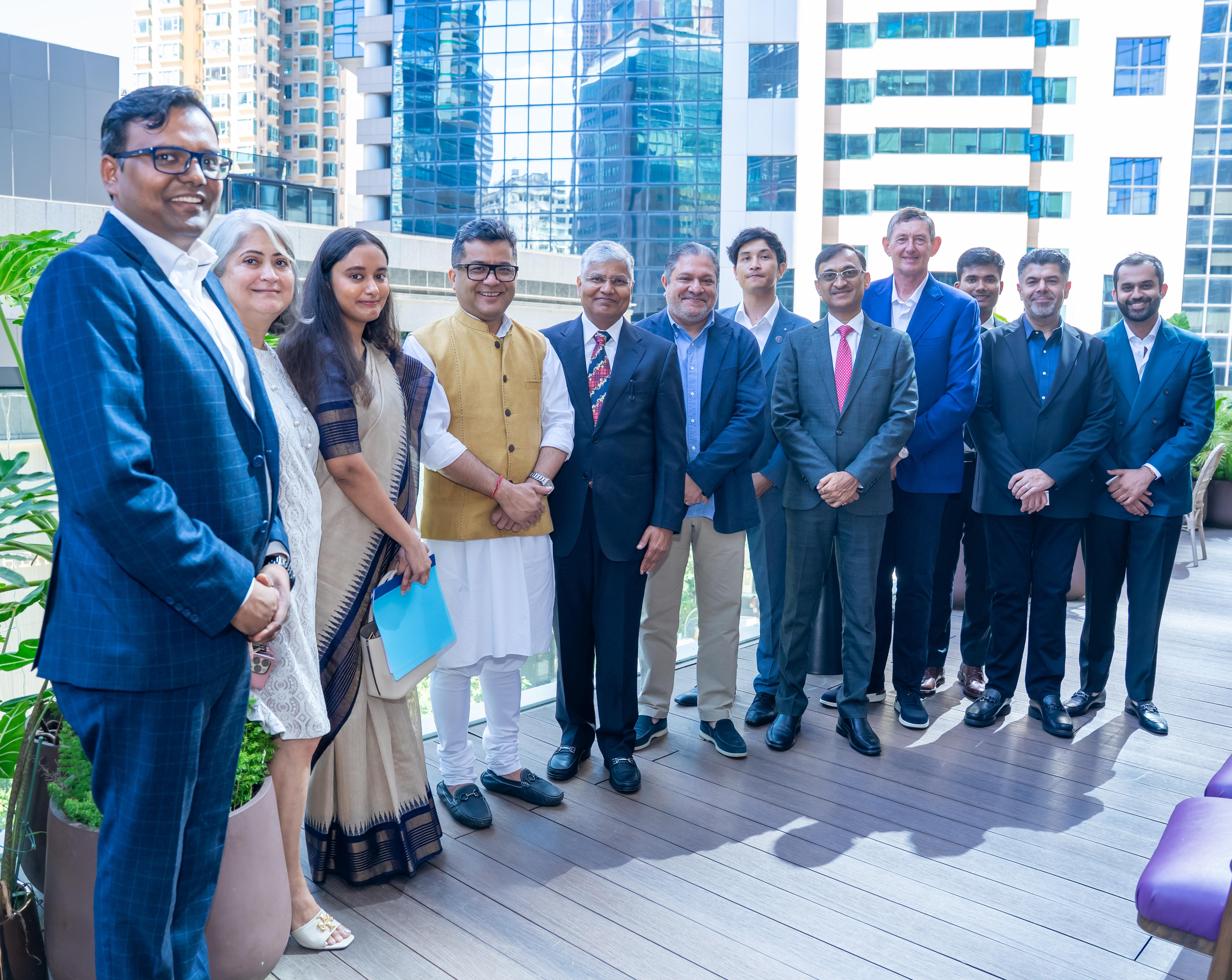 Honourable Minister of State for External Affairs and Textiles, Shri Pabitra Margherita, interacts with the Textile industry representatives in Hong Kong