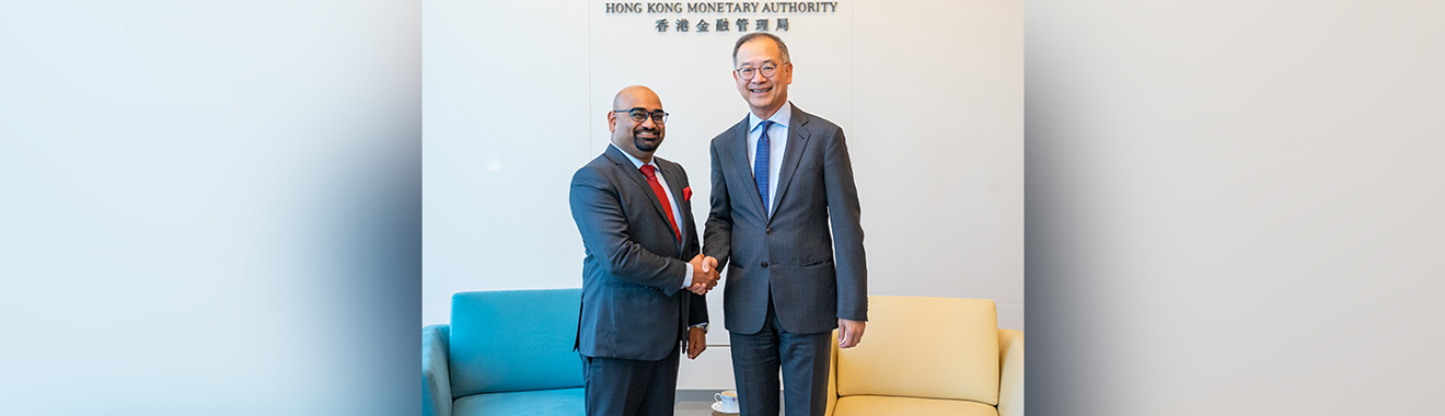 Consul General's meeting with Mr. Eddie Yue, Hon'ble Chief Executive of the Hong Kong Monetary Authority.